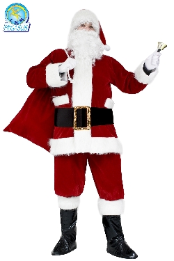 BABBO NATALE ADULTO PROFESSIONALE LUSSO ROSSO